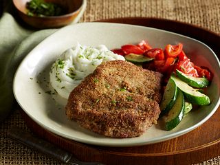 Country-Fried Steaks with Tomato-Basil Sauce