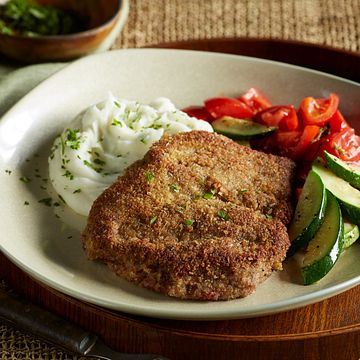 Country-Fried Steaks with Tomato-Basil Sauce