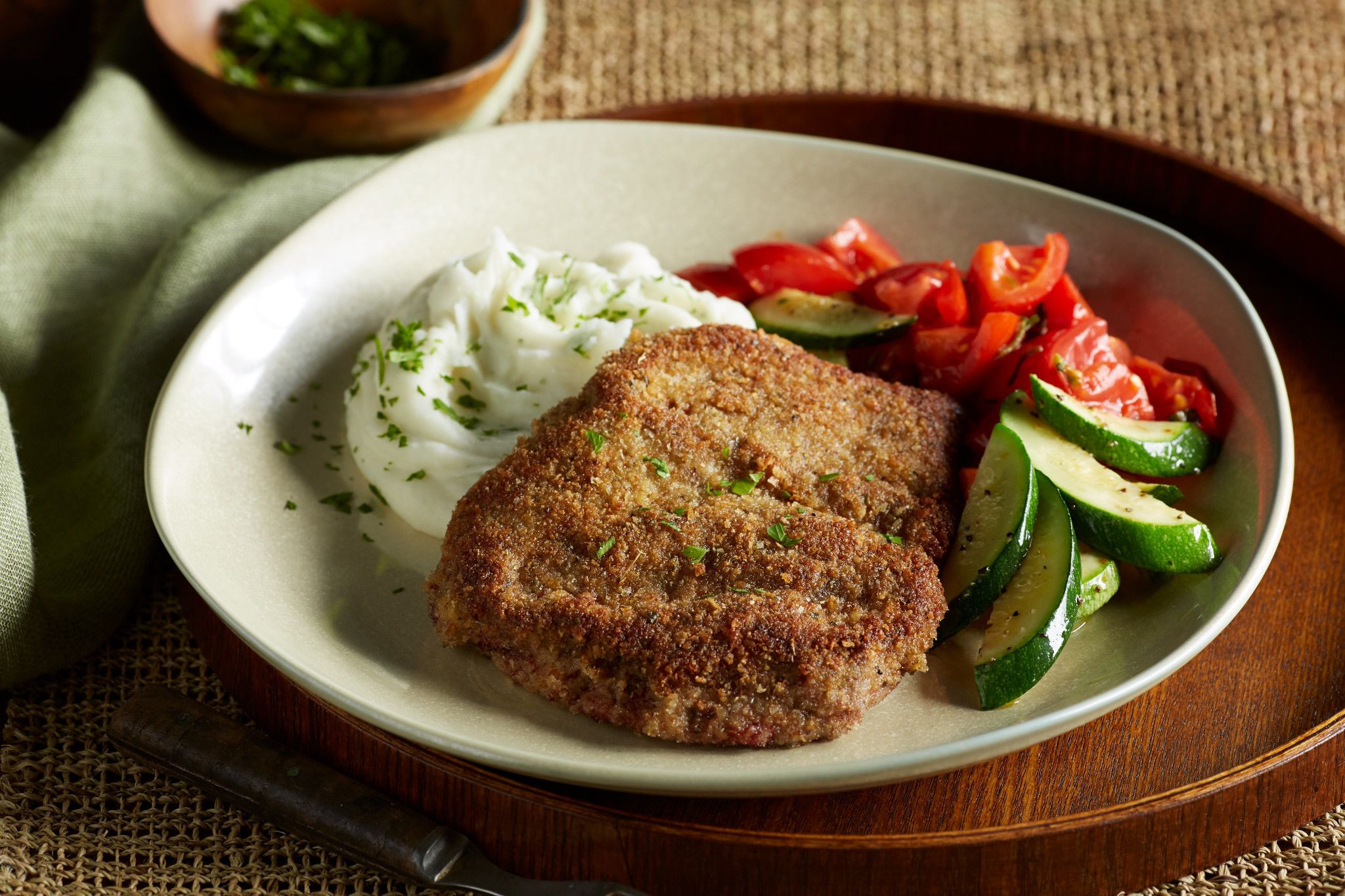 CountryFried Steaks with TomatoBasil Sauce Beef Loving Texans