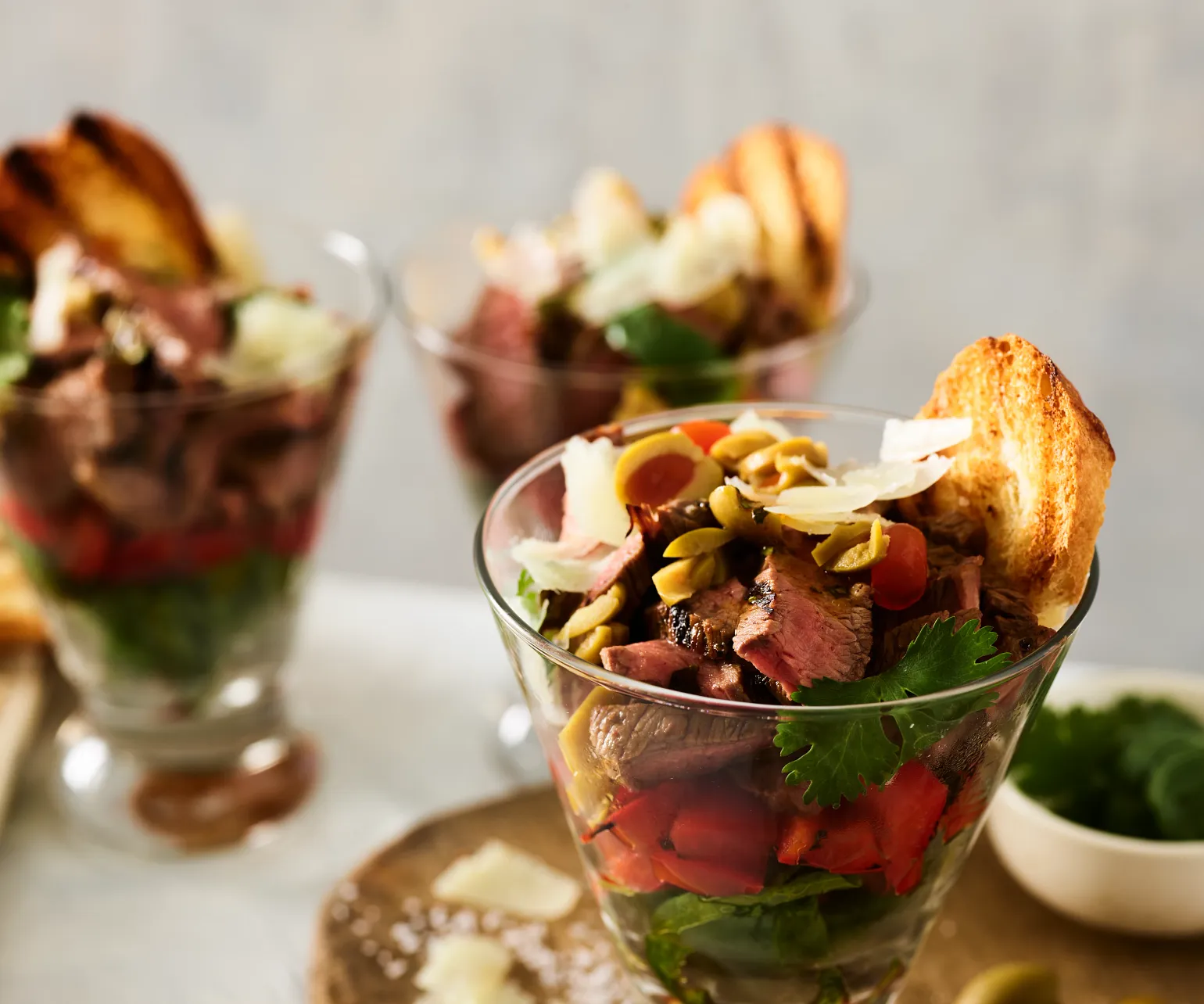 Tapas-Style Steak & Pepper Parfaits