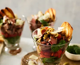 Tapas-Style Steak & Pepper Parfaits