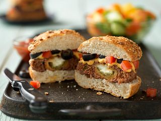 Cheesy Jalapeno Pepper-Stuffed Burgers