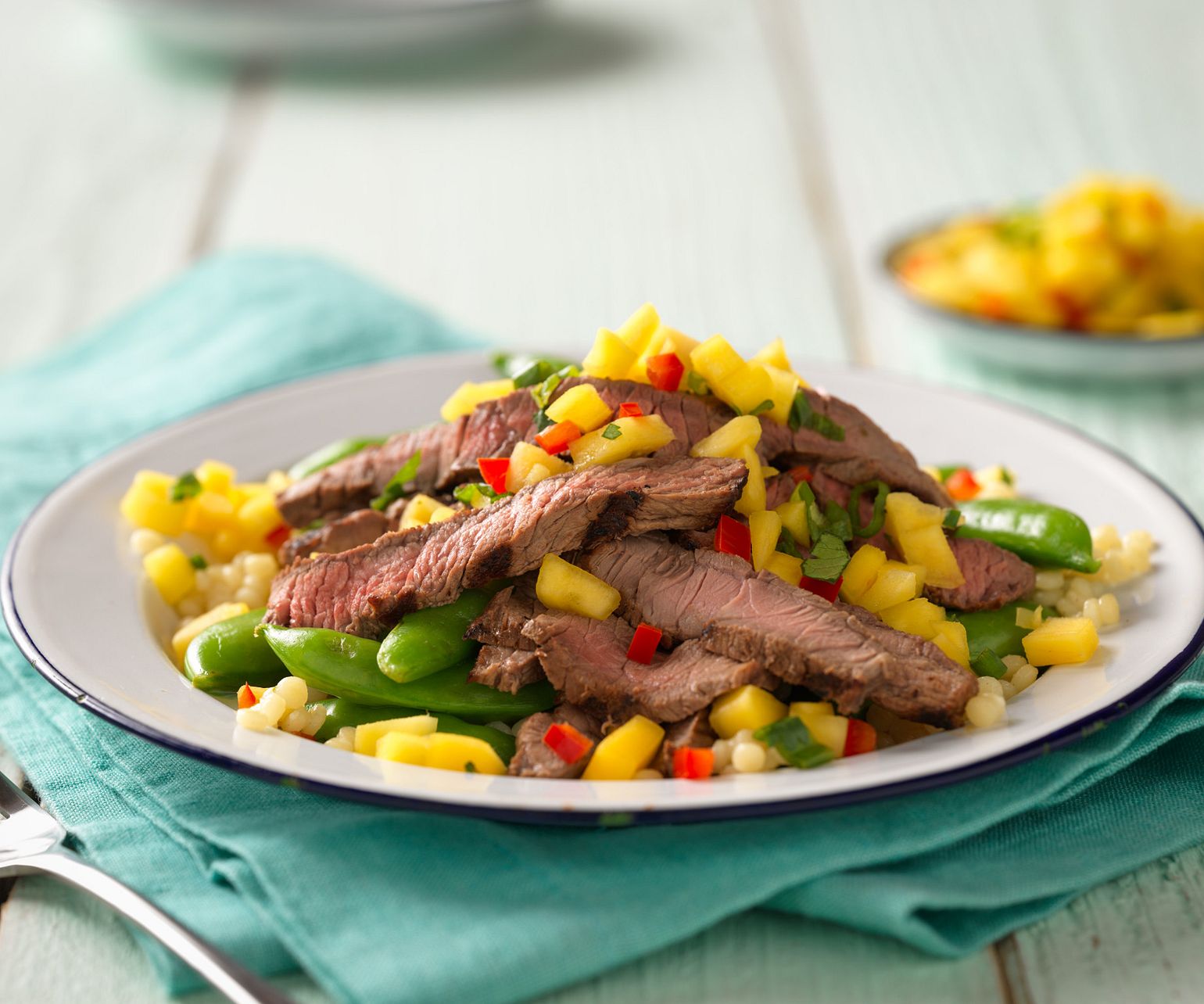 Grilled Steak with Mango Salsa