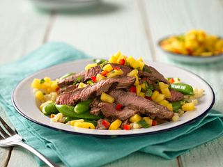 Grilled Steak with Mango Salsa