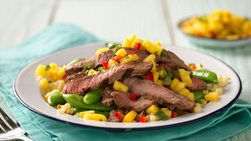 Grilled Steak with Mango Salsa