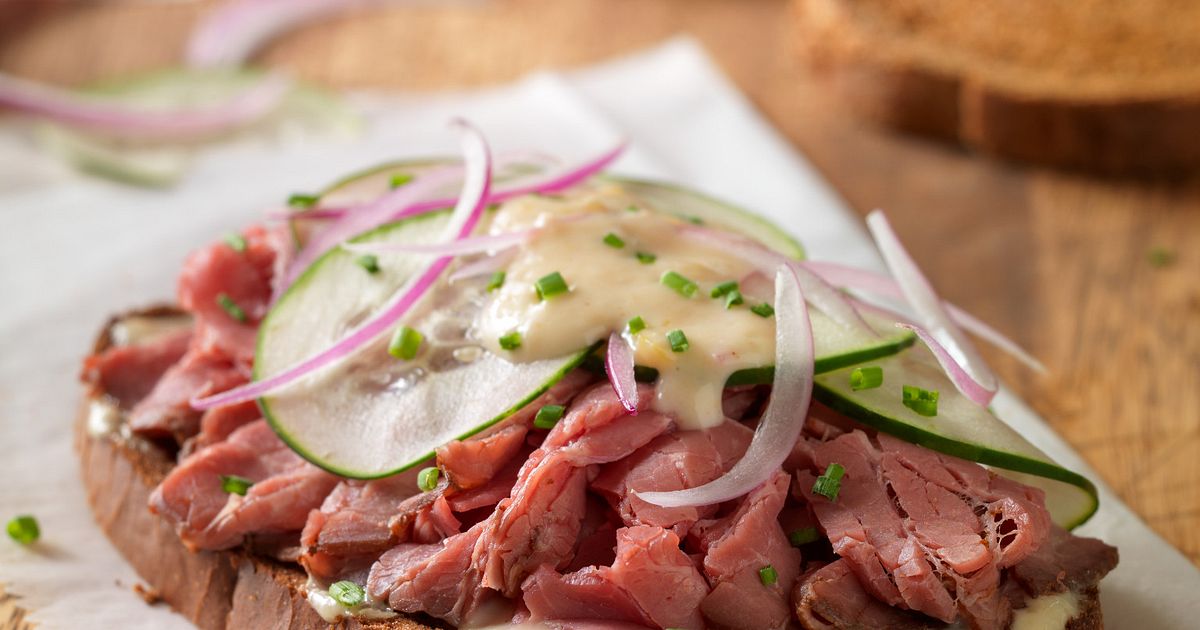 OpenFaced Roast Beef & Summer Vegetables Beef Loving Texans Beef