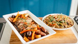 Korean BBQ Braised Brisket (Brisket Jjim) / Brisket Japchae