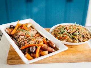 Korean BBQ Braised Brisket (Brisket Jjim) / Brisket Japchae