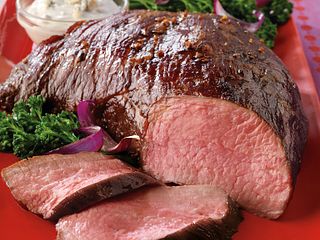Hearty Glazed Tri-Tip Roast with Creamy Gorgonzola Sauce