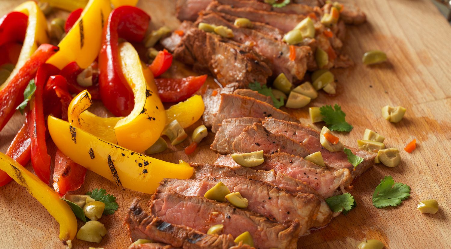 Spanish-Style Grilled Steaks with Olives