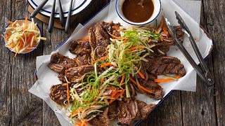 Korean-Style Beef Short Ribs with Pickled Vegetables