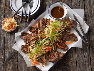Korean-Style Beef Short Ribs with Pickled Vegetables