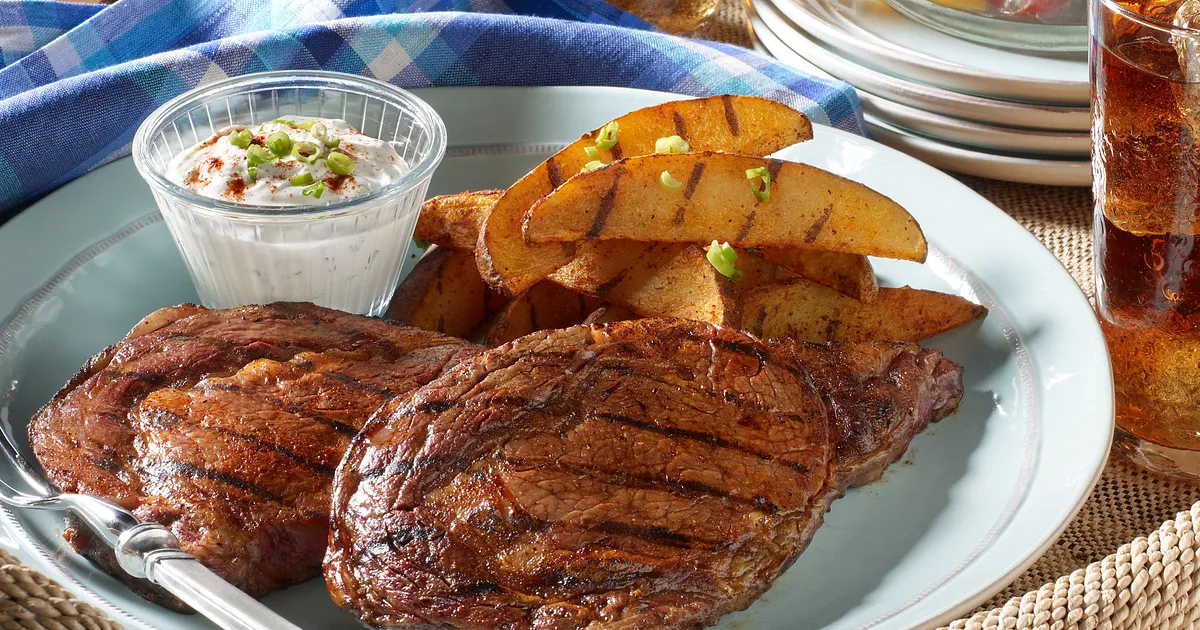 Grilled Ribeye Steaks and Potatoes with Smoky Paprika Rub | Beef Loving Texans | Beef Loving Texans 