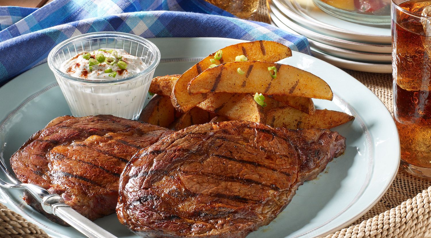 Grilled Ribeye Steaks and Potatoes with Smoky Paprika Rub Beef Loving