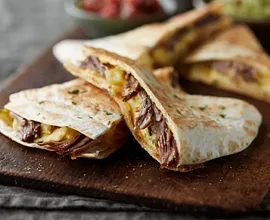 Shredded Beef & Egg Quesadillas