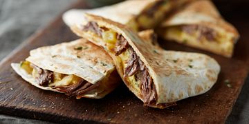 Shredded Beef & Egg Quesadillas
