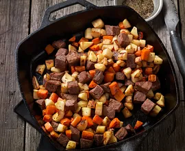 Beef Steak and Root Vegetable Hash