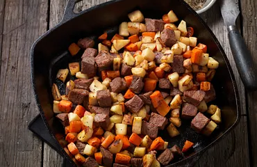 Beef Steak and Root Vegetable Hash
