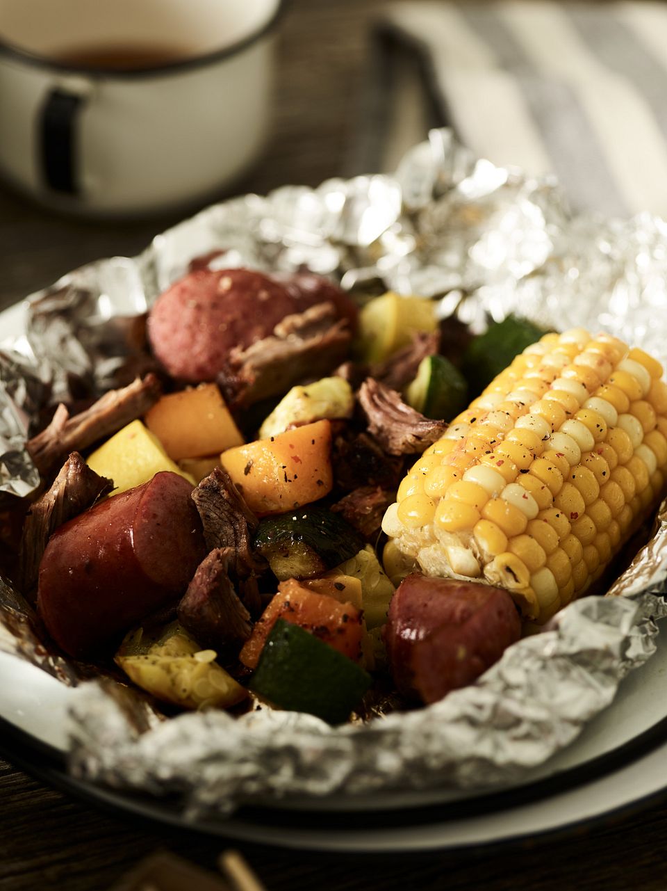 Foil Packet Beef and Vegetable Meal