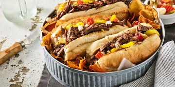 FY23 BIWFD Recipes, Slow Cooker Italian Beef Sandwich