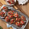 Beef Bruschetta with Roasted Garlic-Feta Spread