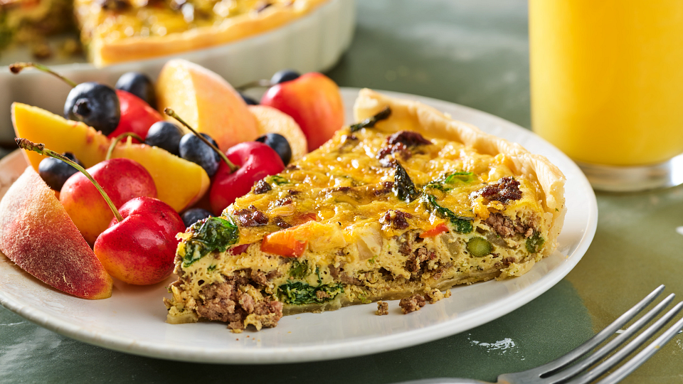 Veggie & Beef Quiche
