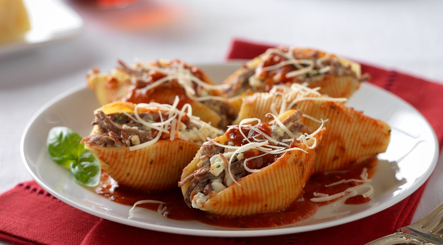 Beefy Italian Stuffed Shells | Beef Loving Texans