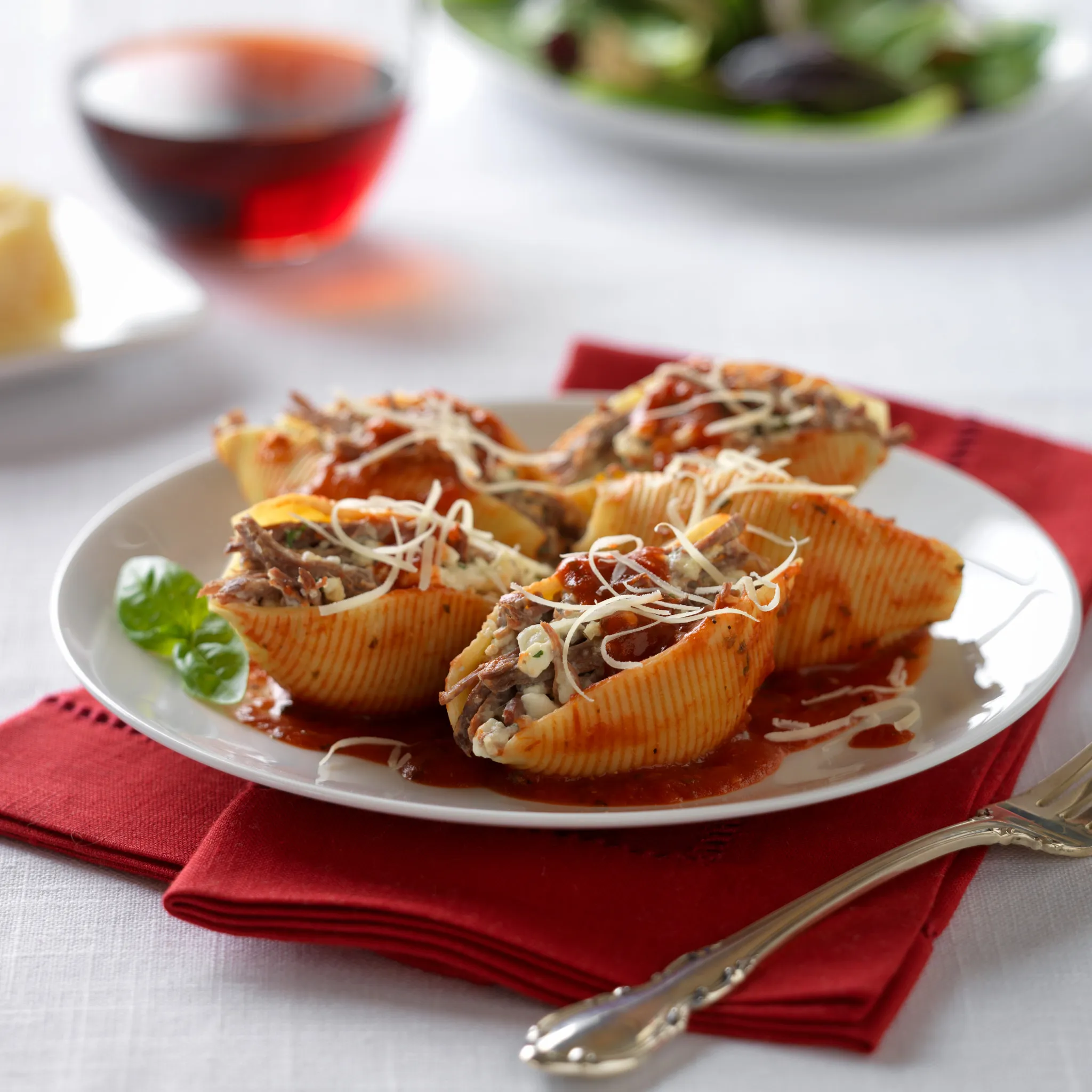 Beefy Italian Stuffed Shells