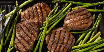Balsamic Marinated Beef Top Sirloin Steak & Asparagus