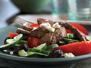 Grecian Beef, Tomato & Cucumber Salad