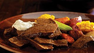 Braised Beef with Lime-Cilantro Mayonnaise