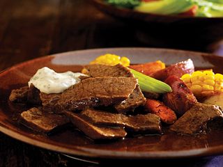 Braised Beef with Lime-Cilantro Mayonnaise
