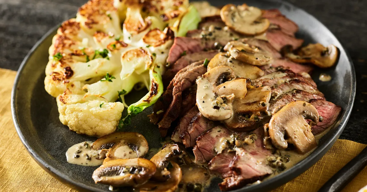 Stockyard Steaks with Mushroom & Peppercorn Sauce | Beef Loving Texans | Beef Loving Texans is your 