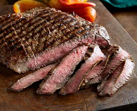 Southwest Marinated Beef Flank Steak with Grilled Peppers