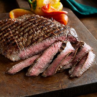 Southwest Marinated Beef Flank Steak and Grilled Peppers