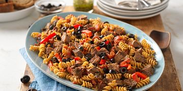 Tuscan Beef & Pesto Pasta