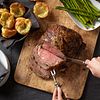 Beef Rib Roast with Yorkshire Puddings