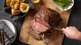Beef Rib Roast with Yorkshire Puddings