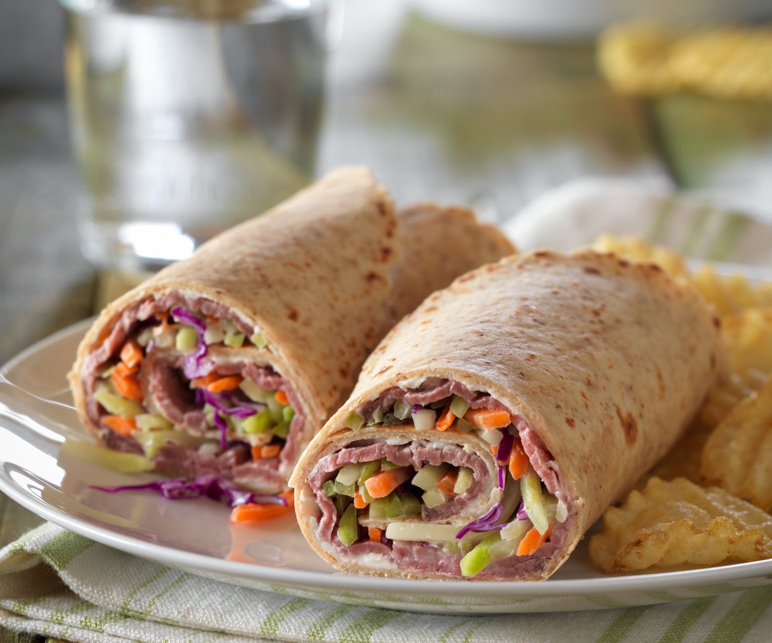 Roast Beef & Veggie Wraps