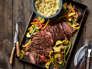 Grilled Southwestern Steak and Colorful Vegetables