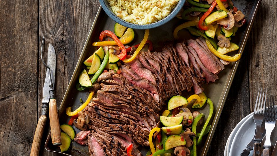 Grilled Southwestern Steak and Colorful Vegetables