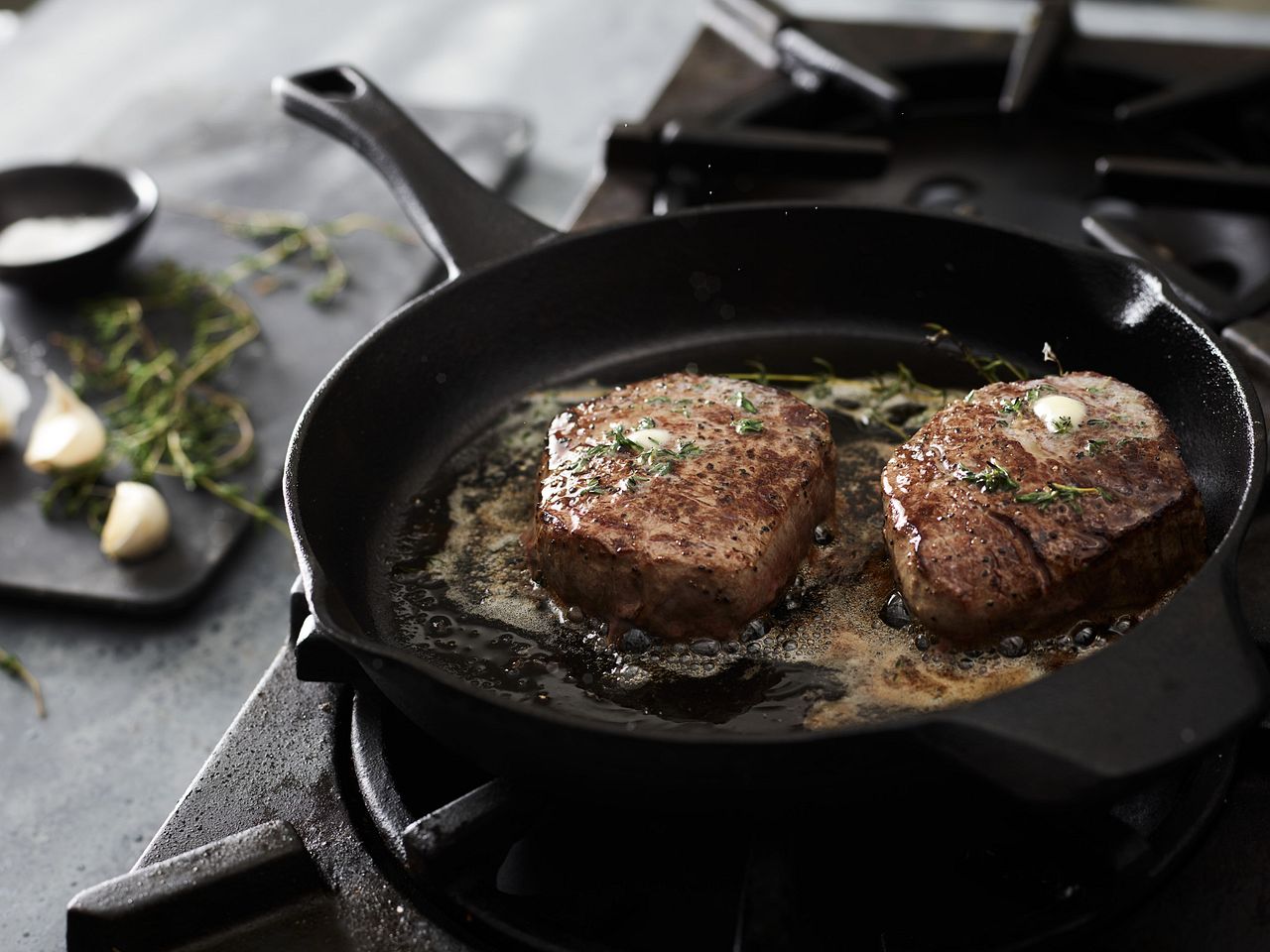 Tenderloin Steak in Cast Iron Pan