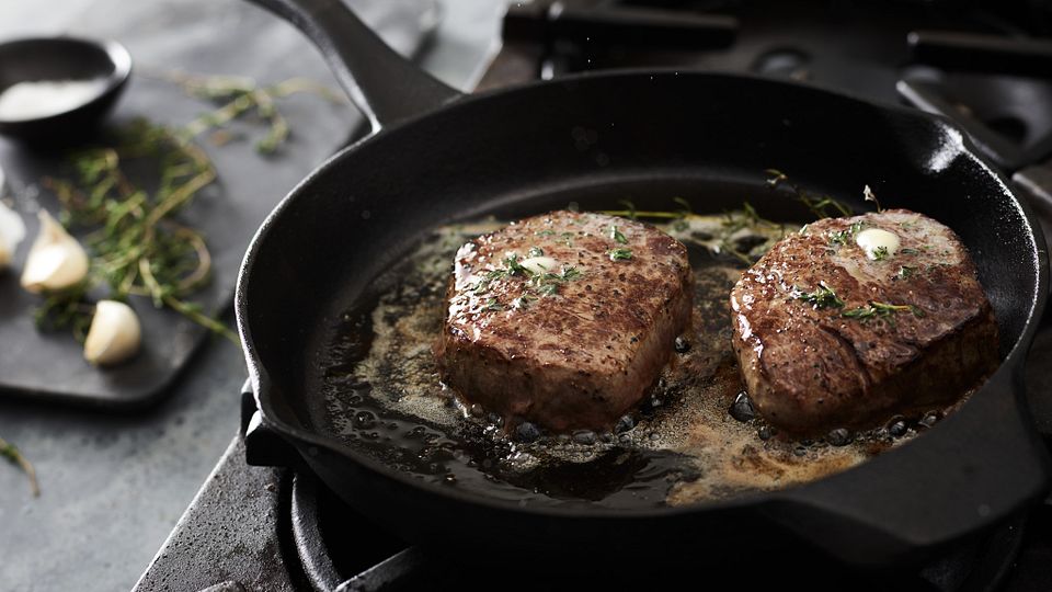 Tenderloin Steak in Cast Iron Pan
