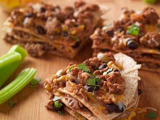 Beef and Cheese Tortilla Towers