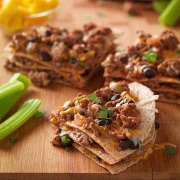 Beef and Cheese Tortilla Towers