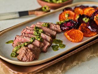 Steak and Vegetables with Chimichurri