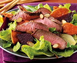 Cumin-Rubbed Steak and Roasted Root Vegetable Salad