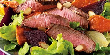 Cumin-Rubbed Steak and Roasted Root Vegetable Salad