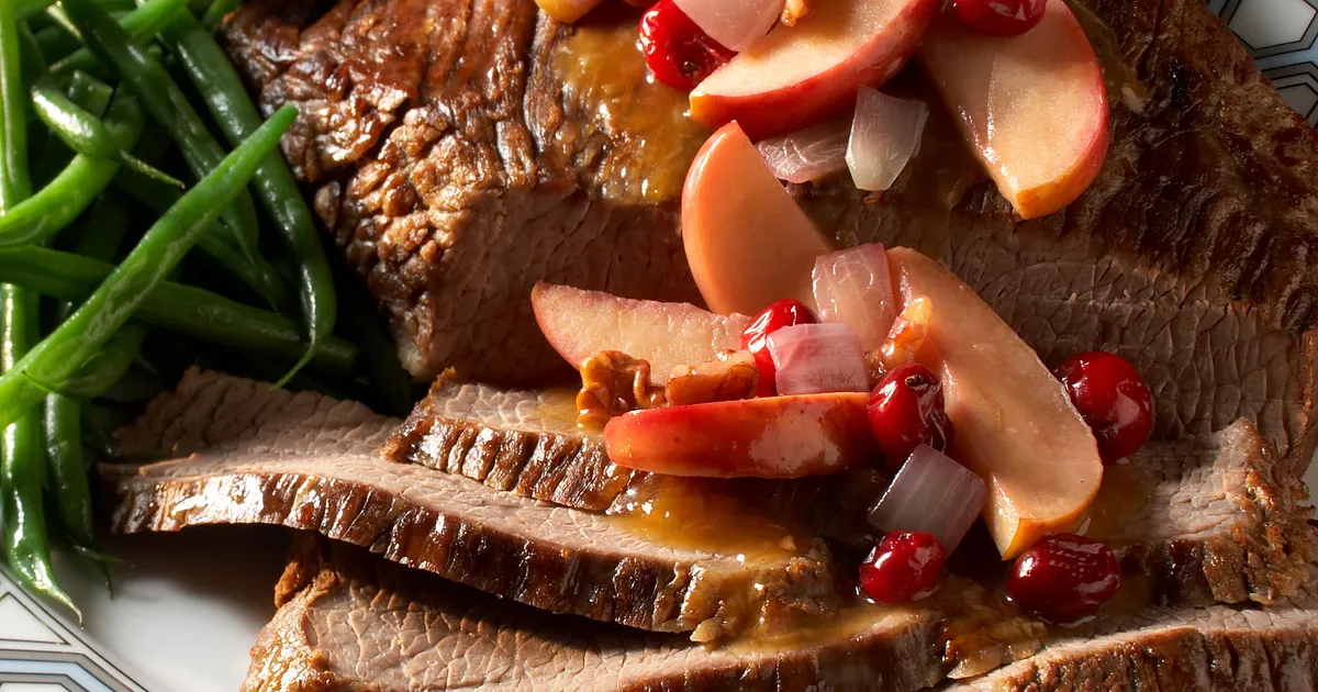 Beef Brisket with Savory Sauteed Apples | Beef Loving Texans | Beef Loving Texans is your one-stop i