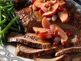 Beef Brisket with Savory Sauteed Apples